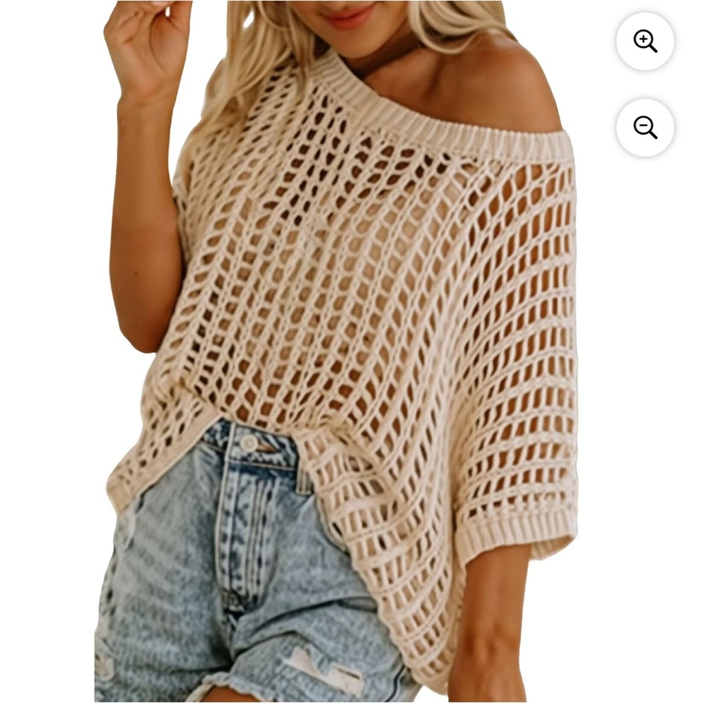 Women's Cream Knit Sweater